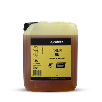Airolube Chain Oil 5L - Lubrificante per catene a base vegetale. Di lunga durata