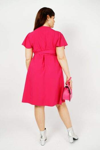 Robe portefeuille - QILOVA FUSHIA 4