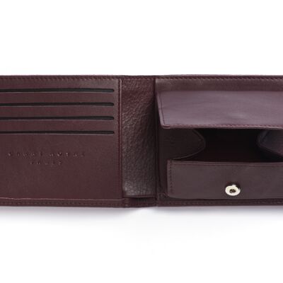 Bordeaux wallet-purse with elastic