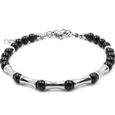 Bracelet en acier - onyx