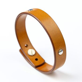 Bracelet en cuir personnalisé – Marron 5