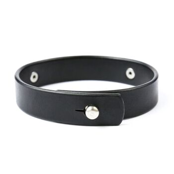 Bracelet en cuir personnalisé – Noir 3