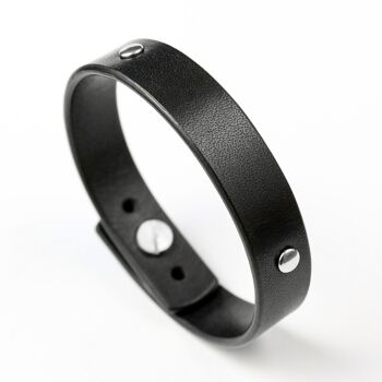 Bracelet en cuir personnalisé – Noir 5