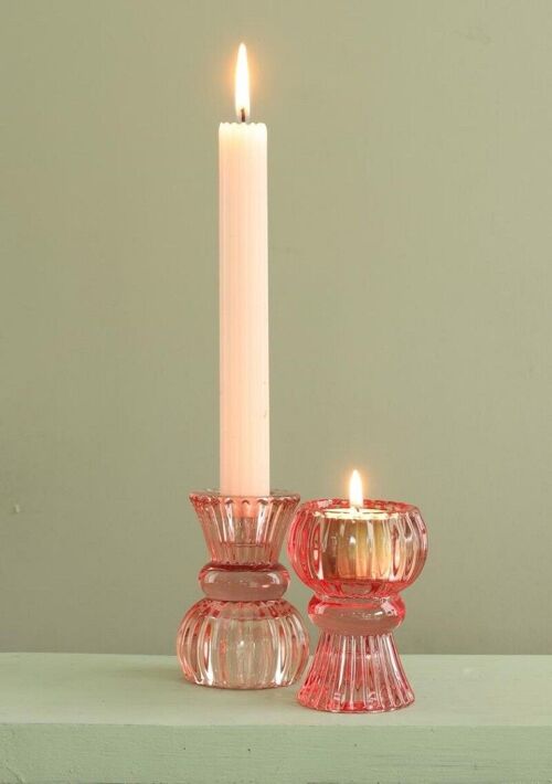 Candle Holder Nora Ø6 x h.8 cm red