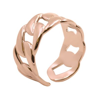 Anillo de acero ajustable - PVD rosado