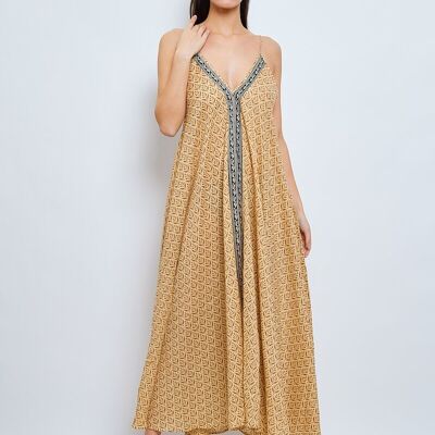 Long bohemian cotton dress