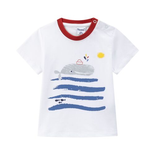 Baby Boy T-shirt Whale Grey