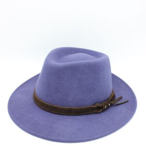 Chapeau Fedora en laine Waterproof avec ceinture