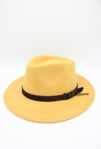 Chapeau Fedora en laine Waterproof avec ceinture 71