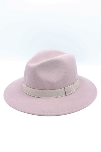 Chapeau Fedora en laine avec ruban Gros Grain 29