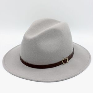Chapeau Fedora en laine classique avec ceinture