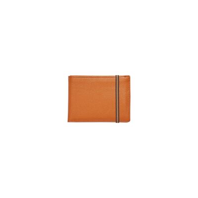 Orange wallet with elastic