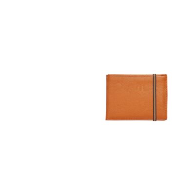 Orange wallet with elastic