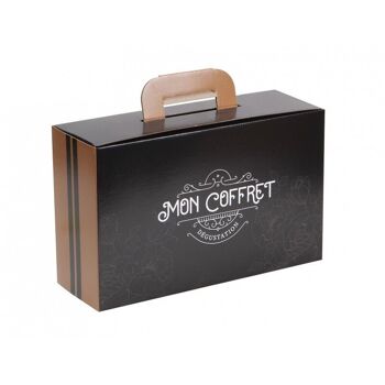 Valisette carton FSC noir Mon coffret degustation