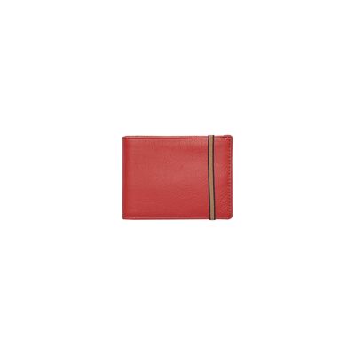 Coral Red Wallet with elastic