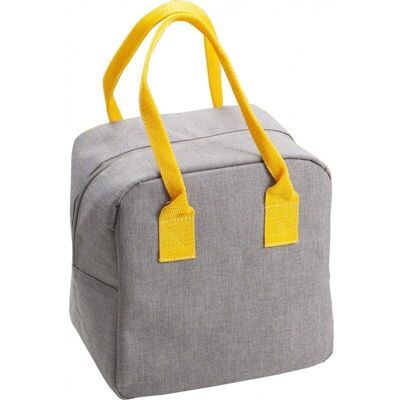 300D gray and yellow 6L insulated bag