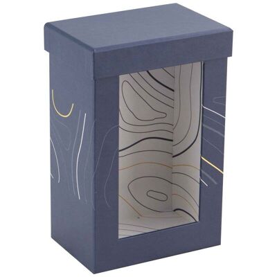 Caja Cartón Abismo Rectangular Azul 11,5x8x17,5cm