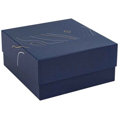 Caja Cartón Cuadrada Abismo Azul 26x24,5x11,5cm