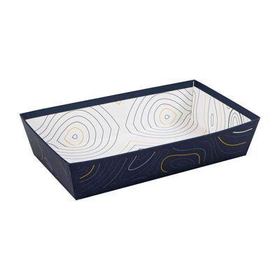 Rectangular Cardboard Basket Abyss Blue 36x27x7cm