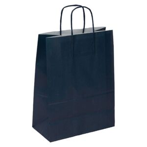 Sac Papier Kraft Rectangulaire Bleu Marine 34x14x39,5 cm