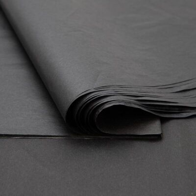 Elegantes schwarzes Seidenpapier, 75 x 50 cm