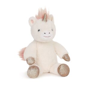 Peluche ultra douce licorne 25 cm - Crème/Rose/Or