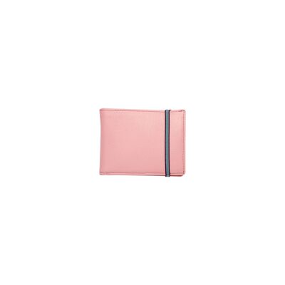 Cartera-monedero rosa con elástico