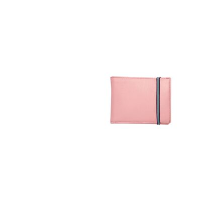 Pink wallet-purse with elastic