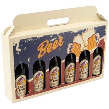 Coffret Carton rectangulaire Fresh Beer 43x7x25cm 2