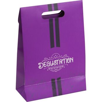 Sac carton FSC violet Degustation 1