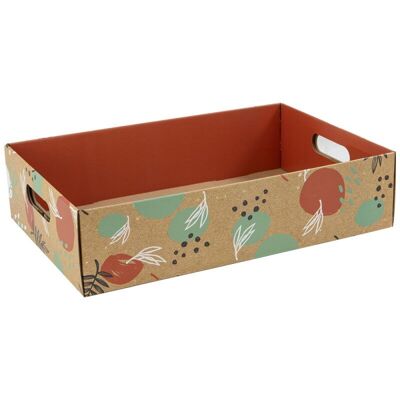 Canyon orange rectangular cardboard crate 39x26.5 x 9.5cm