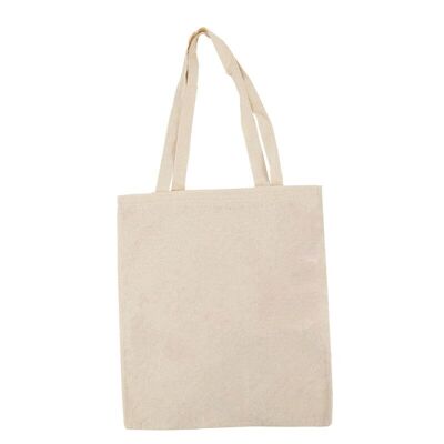 Neutral rectangular cotton tote bag 38x42cm