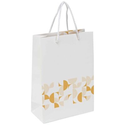 White Rectangular Cardboard Bag Eclat d'Or 19x9x27cm