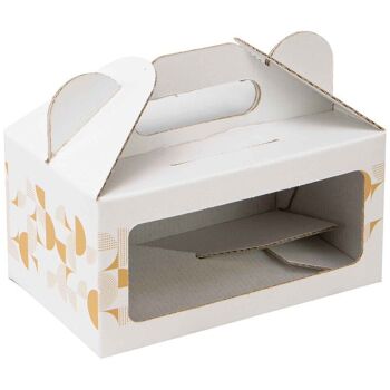 Box Carton Rectangulaire Fenetre Eclat d'Or 20x12x10 cm 1