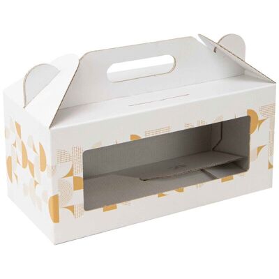 Rectangular cardboard box with Eclat d'Or window 32x15x15 cm