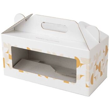Box carton rectangulaire fenetre Eclat d'Or 32x15x15 cm 4