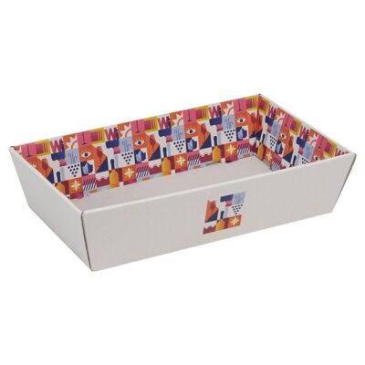 FSC cardboard flat basket ESCAPADE pattern