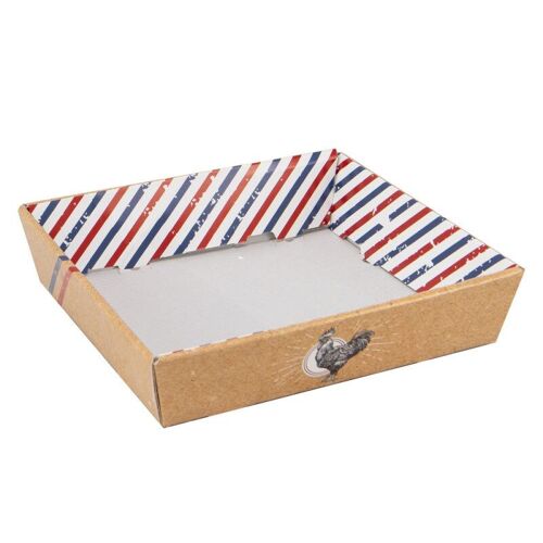 Corbeille Carton Carree kraft Gallus 22x22x5cm