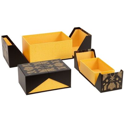 Set of 3 double opening cardboard boxes Gatsby