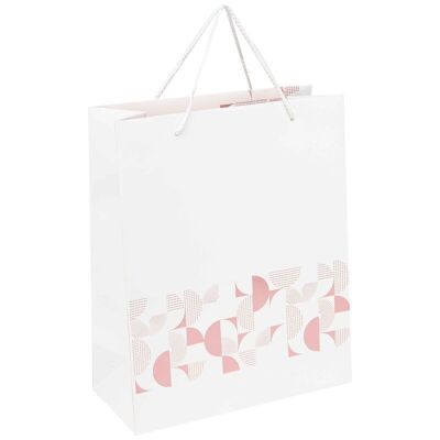 Borsa rettangolare in cartone bianco Iconic 26x12x32cm