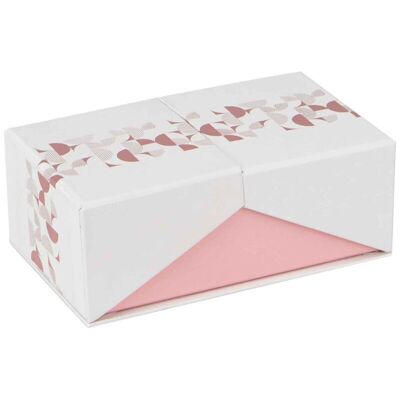 Icónica caja de cartón blanca de doble apertura 16x9,5x6 cm