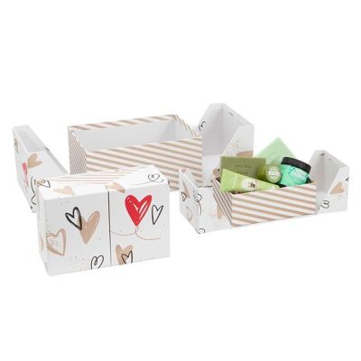 Set of 3 double opening cardboard boxes Unconditional