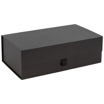Boite carton aimantee noir cuir Indispensable 32x18x10cm 1