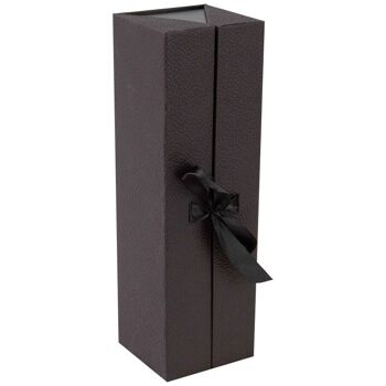 Boite carton double ouverture noir Indispensable 34x10x10 cm 1