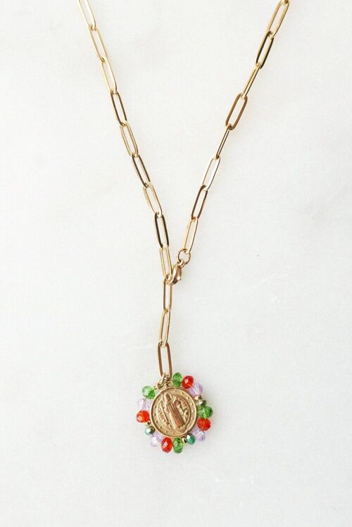 Gloria Medal Necklace - Pop