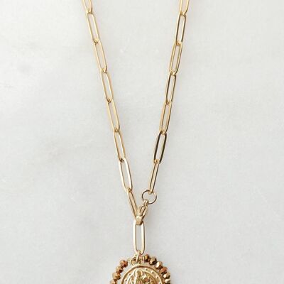 Gloria Medal Necklace - Gold