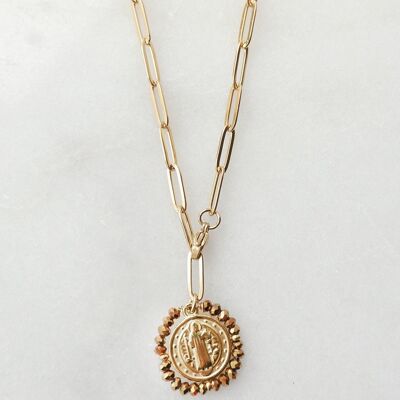 Gloria Medal Necklace - Gold