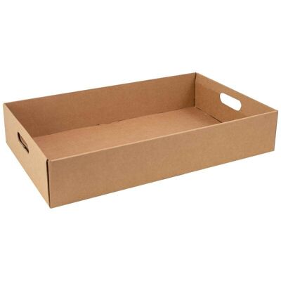 Kraft brown rectangular cardboard crate 55x33.5x10cm