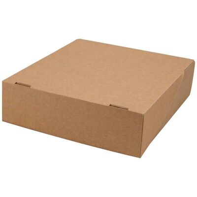 Caja para botellas de cartón rectangular kraft 28,5x35x9cm