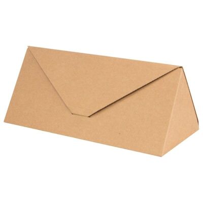 Kraft triangular magnum cardboard box 39x17.5x15.5 cm